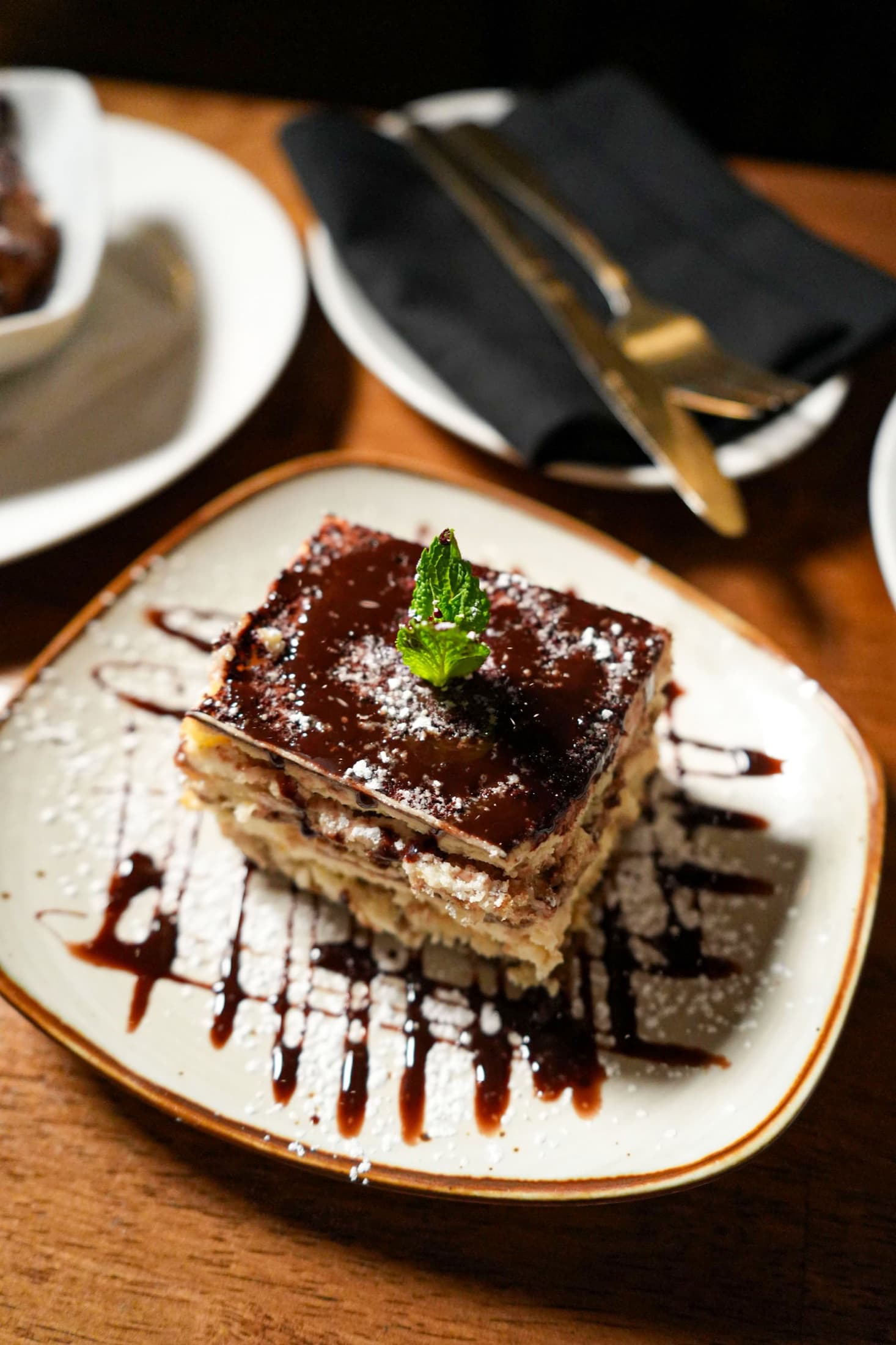 Traditional tiramisu at Siren